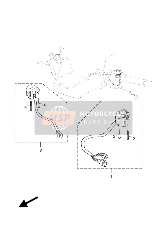 Yamaha X-MAX 400 ABS 2017 Handle Switch & Lever for a 2017 Yamaha X-MAX 400 ABS